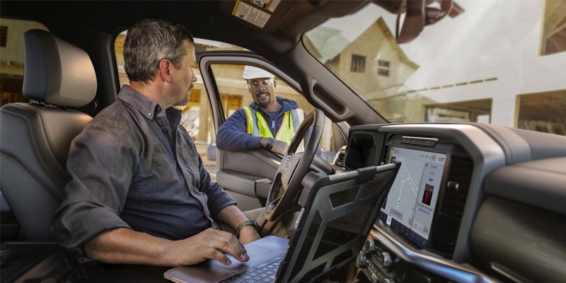 Man looking at F-150 head-up display